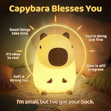 Capybara Night Light – Soft Silicone Ambient Lamp for Cozy Home Decor