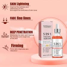 5 In 1 Fade fine lines Firming Face Serum Moisturizing brightning Vitamin C Hyaluronic Acid Facial Serum Shrink Pores Skin Care