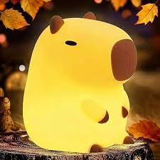 Capybara Night Light – Soft Silicone Ambient Lamp for Cozy Home Decor