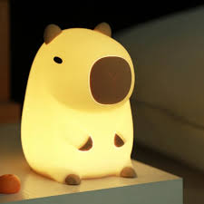 Capybara Night Light – Soft Silicone Ambient Lamp for Cozy Home Decor